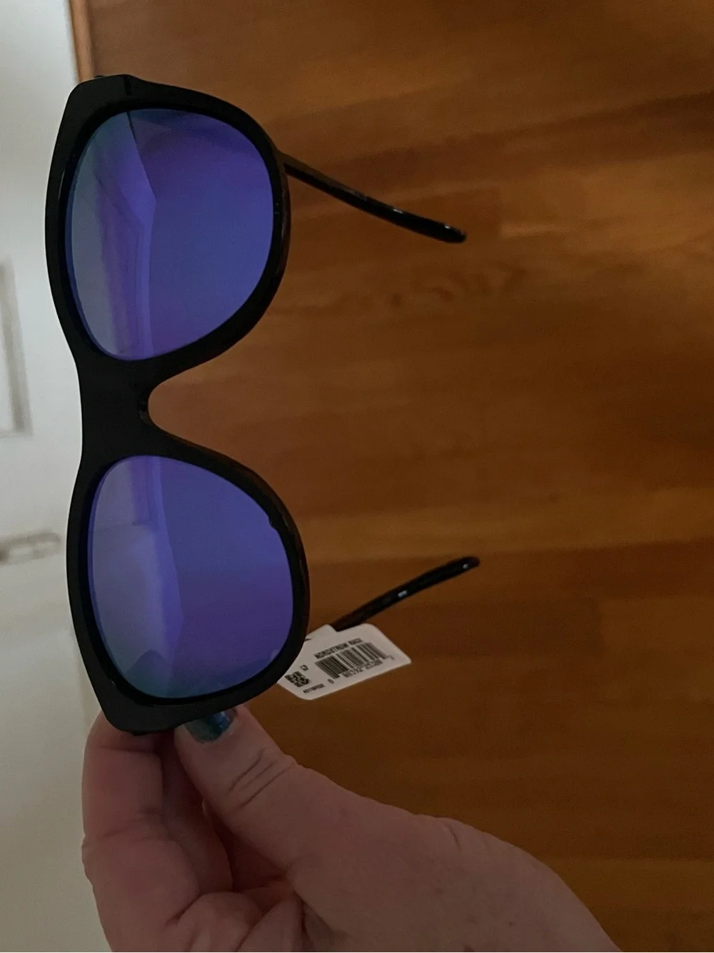 Oakley Hold Out Polished Black Violet Lens sunglasses $217 read sunglasses only